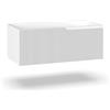 Aqa Design base portalavabo 1 cestone, sotto lavabo da bagno nr1 cassetto con scorrimento e chiusura soft close, mobile sottolavabo Made in Italy - Bianco - 90x45x35 cm