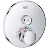 Grohe 29118000 Miscelatore Termostatico a 1 Via, Cromo, Rotondo