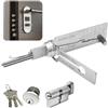 ShunJian Master Key Decoder Lock Picking Tool, strumento 2 in 1 in acciaio inox Lock Pick & Key Decoder Tool, kit durevole per principianti con estrattore chiave automatica e chiave scheletrata, set di