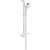 GROHE Tempesta Set Saliscendi Doccia (4 getti, asta 600 mm, flessibile 1,75 m, DreamSpray SpeedClean anticalcare), Cromo, 27577002