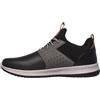 Skechers Delson Axton, Scarpe da Ginnastica Uomo, Black Gray Leather Bkgy, 46 EU