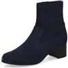 CAPRICE Stivaletti da donna con tacco con cerniera vegani, Blu (Navy Stretch), 38 EU