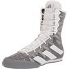 adidas Unisex Hog 4 Boxing Shoe, Grey/White/Black, 9 US Men