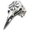 GAUEIOUR Anelli a forma di teschio di corvo, gioiello vintage vichinghi punk, unisex, gioiello