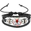 GAUEIOUR Braccialetto Hell Fire, Stranger Eleven Ives Mike, classico tema fantascienza elemento, braccialetti con ciondolo, gioielli semplici dell'amicizia, regolabile, in pelle intrecciata, accessori