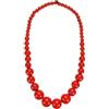 sourcing map Collana con perline grosse, collana rotonda in legno con perline grandi