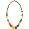sourcing map Collana con perline grosse, collana rotonda in legno con perline grandi, 27.56inch, Legno, Nessuna pietra preziosa