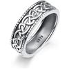 ADMETUS Anello da sposa in argento sterling 925 con nodo celtico, per uomo, anelli celtici, gioielli celtici, regali per anello da uomo, misura 5-15