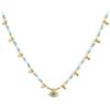 MARLU' Marlù Collana Donna con Occhio Pendente, Elementi di Ematite Sfaccettata, Oro, Modello 18CN129G-T