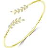 Philip Jones Bracciale a Foglia Placcato Oro Creato con Cristalli Zircondia®