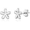 Philip Jones Orecchini a forma di fiore placcato argento