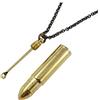 Mini Spoon - Collana con ciondolo a capsula per dormire, unisex, in metallo, in lega, 4 grammi, 18 pollici, oro