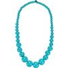 sourcing map Collana con perline grosse, collana rotonda in legno con perline grandi