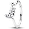 PANDORA Anello Moments con scritta Love in argento Sterling, 56