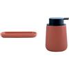 MSV - Vassoio e Dispenser Sapone Maonie - Terracotta Opaco | Vassoio e Dispenser Sapone · Set Bagno Coordinato · Finitura Terracotta Opaco · Facile da Pulire
