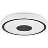 RL LIVE YOUR LIGHT Reality LED Lampada da soffitto Bunda R64361132 in plastica nera opaca/bianca, LED da 16 Watt inclusa