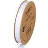 Halbach Seidenbänder Nastro in grosgrain di alta qualità, larghezza: 13 mm, lunghezza: 25 m, nastro regalo sostenibile in poliestere riciclato, ideale come nastro, colore: bianco