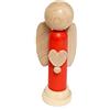 HESS SINCE 1990 Hess Holzspielzeug Statuetta a Forma Legno, con Cuore, Dipinta, Circa 12 cm, Prodotto nei Monti Metalliferi, Idea Regalo, Decorazione e per Gli Amanti degli Angeli, Colore: Rosso, ca