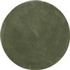 vidaXL Tappeto Pelo Corto HUARTE Morbido Lavabile Verde Bosco Ø 100 cm