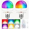 Lamptobe Lampadina E27 Ricaricabile Colorata LED, 1,5W Lucina Notturna Dimmabile da Comodino con Telecomando,15 Colori RGB, Timer, 2000 mAh, Bulbo E27 Senza Filo Staccabile per Lampade non Cablate