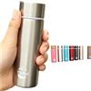 YUEHAI Borraccia in acciaio inossidabile, mini fiaschetta da 150ML, caffè sottovuoto piccole fiaschette piccola capacità portatile da viaggio bottiglia per bere acqua tazza isolata (argentato)