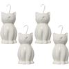 Paluplus Set 4 Evaporatori d'acqua per termosifoni in Ceramica, misura 8,5x5x17 cm, Umidificatore e gancio a S -6431C (Gatti Bianchi)