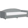 vidaXL Divano letto con materasso Grigio chiaro 80x200 cm Tessuto