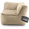 DS Produkte Divano-pouf modulare Lumaland, 81x81x70 cm, beige, angolo destro