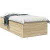 vidaXL Base letto a terra in rovere Sonoma 80 x 200 cm in materiale composito