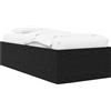 vidaXL Base letto a terra in rovere nero 80 x 200 cm in materiale composito
