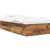 vidaXL Struttura letto a terra in legno di recupero 80 x 200 cm in materiale derivato dal legno