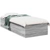 vidaXL Struttura letto a terra Grigio Sonoma 80 x 200 cm in materiale composito