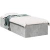 vidaXL Base letto a terra, grigio cemento, 80 x 200 cm, materiale composito