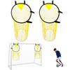 HIULLEN 2 reti per porta da calcio, 45 x 60 cm, borsa per porta da calcio, accessori da allenamento per migliorare la precisione di tiro, accessori per bambini e adulti