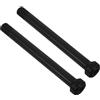 Luxshiny 2 Pezzi Assale Passante per Bicicletta in Lega di Alluminio Nero Struttura a Profilo a Parete Spessa, Leggero e Rigido, per Sostituzione Forcella Anteriore