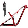 BSFHQS 29er XC S/M/L/XL Telaio Boost per MTB 12 * 148mm con ammortizzatori Pneumatici 210mm Telaio A Coda Morbida A Sospensione Telaio da Cross Country in Carbonio Freno A Disco(Rot,29*M)