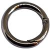 BAKLUCK Moschettone rotondo con O-ring a molla di innesco - Gancio con fibbia in lega di zinco(Silver Gray,27.6mm)