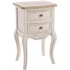 Comodino 2 Cassetti Clarisse in Legno