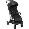 Giordani G-Touch Passeggino Leggero 6.9 kg, Chiusura Automatica One-Touch, da 0 Mesi a 22 kg,Seduta Imbottita, Ruote con Sospensioni e Dettagli in Ecopelle, Compatto e Salvaspazio, Nero