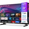 TuTu Smart TV 25 Pollici (64 cm) Televisori Full HD 1080P Triplo Tuner App Store