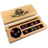Hunmor Scatola per dadi in legno, 24 x 10 cm | Base per dadi con piatto per dadi e contenitore ideale per Dungeon and Dragon (D&D)