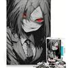 JIANGENNF Puzzle da 1000 pezzi per adulti con effetto occhi rossi luminosi gioco interattivo decorazione da parete adatto anche per la scrivania 38x26cm