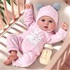 BABESIDE reborn femmina, 50,8 cm, corpo morbido, realistico, con occhi aperti, con vestiti e accessori giocattolo, regalo per bambini dai 3 anni in su
