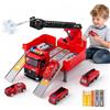 Normodic Camion Pompieri Grande, Camion Pompieri Giocattolo per Bambini da 2 3 4 Anni, Vigili del Fuoco per Bambini con Funzione Sprinkler, Pompiere Giocattolo, Luci e Suoni, Compleanno