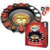 mikamax - Roulette Drink Game - Plastica Dura - Rosso e Nero - Gioco da Casinò - con Bicchieri