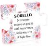 Generico Regalo per Sorella Compleanno Puzzle in Acrilico Ornamento da Tavolo Casa | Puzzle Con Frase Affettuosa, Perfetto Come Regalo, Compleanno, Onomastico, Natale, Laurea