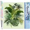 Figured'Art Dipingere con i Numeri - Paint by Numbers Foglie Di Banano, Passatempo per Adulti, Kit Completo, Hobby Creativi - Quadri fai da te 40x50cm senza cornice