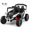 RELAX4LIFE Macchina Elettrica Fuoristrada per Bambini 12V (Bianco 2) | Telecomando 2.4G, 3 Velocità 3-5 km/h, Doppio Motore, Luci LED, Musica, Clacson, Avanti e Indietro