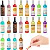 Jxuegiz 20 mini bottiglie di alcol, accessori in miniatura, decorazioni in miniatura per casa delle bambole, miniature fai da te, accessori per mini bar, accessori per casa delle bambole, piccole bottiglie di