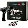 FLYCOLOR Turbo Racing C78 1:76 Mini Drift RC Car, Bianco | 2WD Controllo completo proporzionale, 2.4GHz Hobby RC, luce LED e guscio fai da te, modello RTR Desktop Hobby